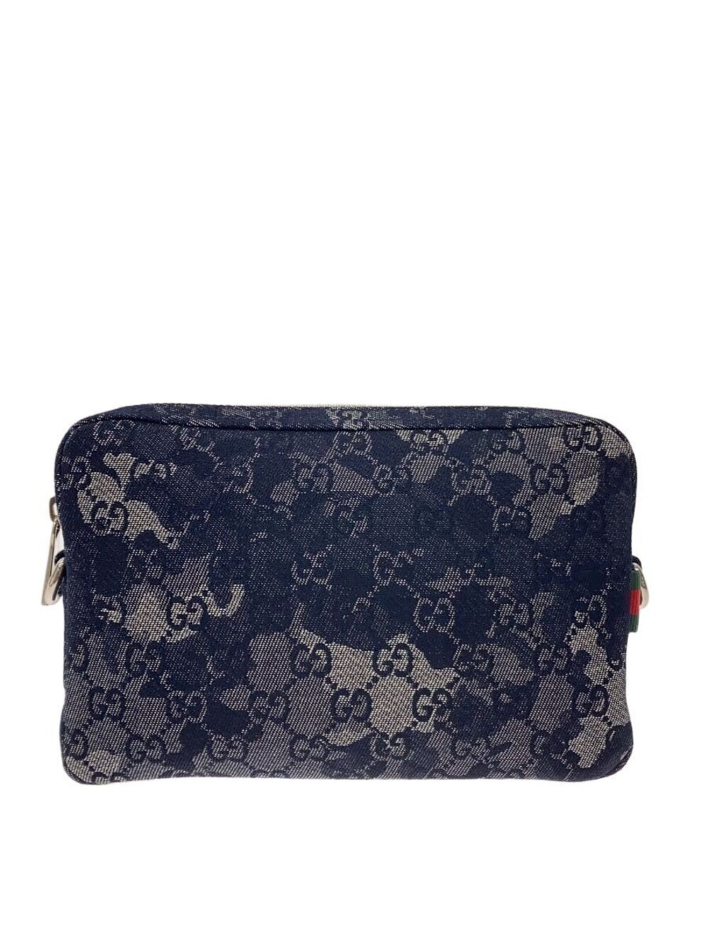 Gucci GG Denim Crossbody Bag Shoulder Indigo Blue All over